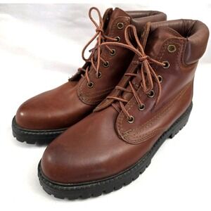 Sebago‎ (Sz 8 M) Womens Boots Brown Leather 10904 Work Drysides Waterproof